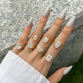 S925 Sterling Silver 8A Ice Cut CZ Classic Solitaire Ring