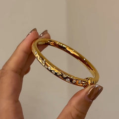 Polished Zircon Eco Copper Bangle