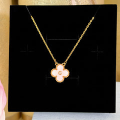 Pink Fortune Clover Jewelry Set