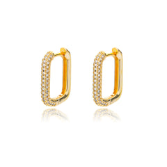 Celestia Luna Pavé Huggie Earrings