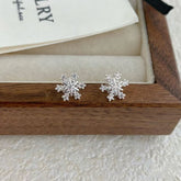 Snow Blossom Sterling Silver Stud Earrings