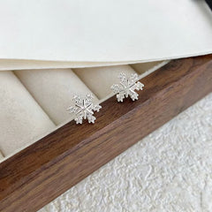Snow Blossom Sterling Silver Stud Earrings