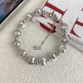 S999 Sterling Silver Luna Cat Eye Bracelet