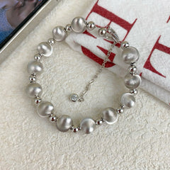 S999 Sterling Silver Luna Cat Eye Bracelet