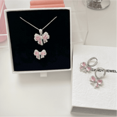 Aurora Blush™ Copper Pink Bow Jewelry Set