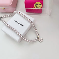 Pearl Blossom Charm Necklace