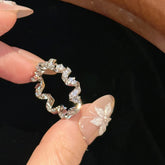 Copper Pavé Zircon Snake Wrap Ring