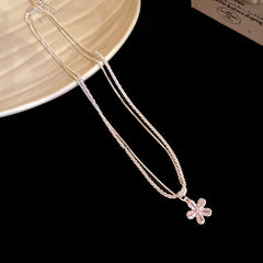 Lumière Bloom Layered Flower Necklace