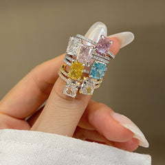 S925 Sterling Silver Radiant Bloom Ring
