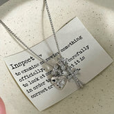 Sacred Heart Cross Necklace – S925 Sterling Silver