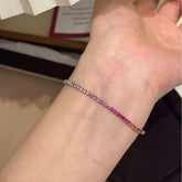 Aurora Rainbow Crystal Tennis Bracelet