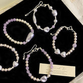 Aurora Amour™ Copper Baroque Pearl & Amethyst Heart Bracelet