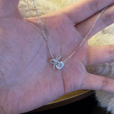 Forever Bow Heart Necklace