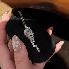 S925 Crystal Bouquet Necklace