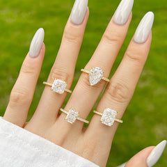 S925 Sterling Silver 8A Ice Cut CZ Classic Solitaire Ring