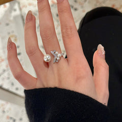 Celeste Pearl V Ring