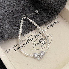 Aurora Pearl™ Pearl Bow Jewelry Set – Necklace & Bracelet