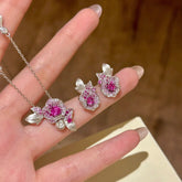 Rosé Bloom Pink Rose Jewelry Set