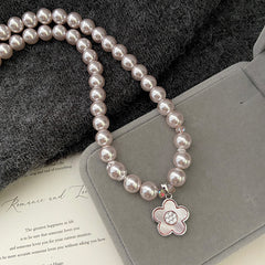 Pearl Blossom Charm Necklace
