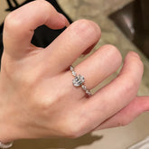 Aurora Leaf Oval Sterling Silver Ring