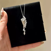 S925 Crystal Bouquet Necklace