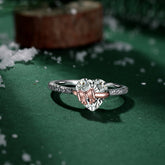 S925 Sterling Silver Heart-Shaped Zirconia Bow Set