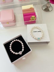 Celestia Heart Pearl Bracelet