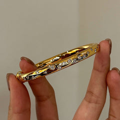 Polished Zircon Eco Copper Bangle