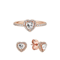 Lumière Heart S925 Sterling Silver Jewelry Set
