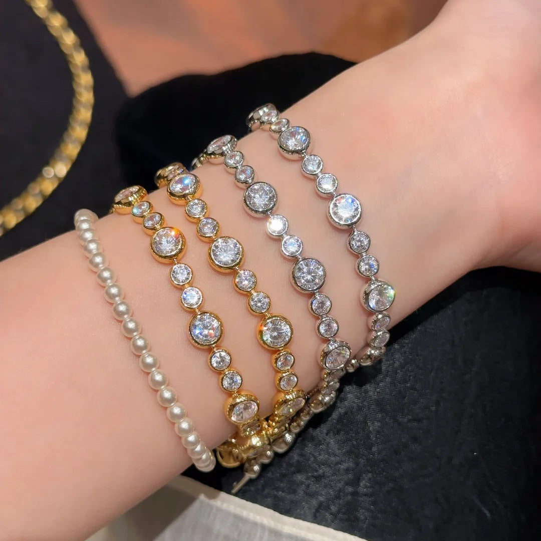 Vintage Bubble Crystal Tennis Bracelet