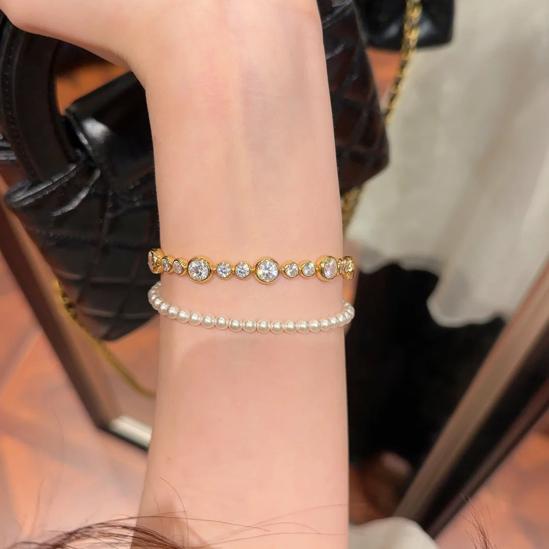 Vintage Bubble Crystal Tennis Bracelet