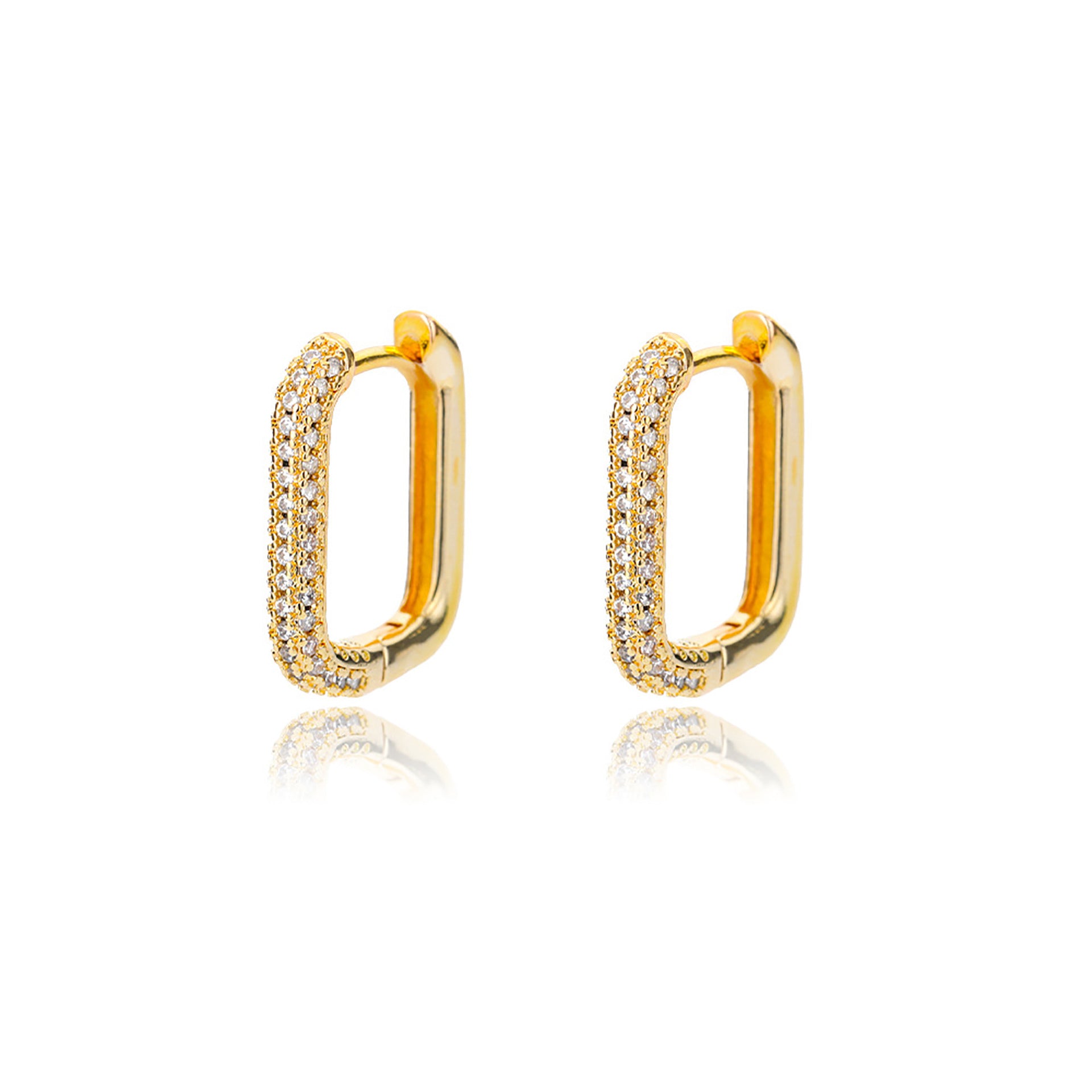 Celestia Luna Pavé Huggie Earrings