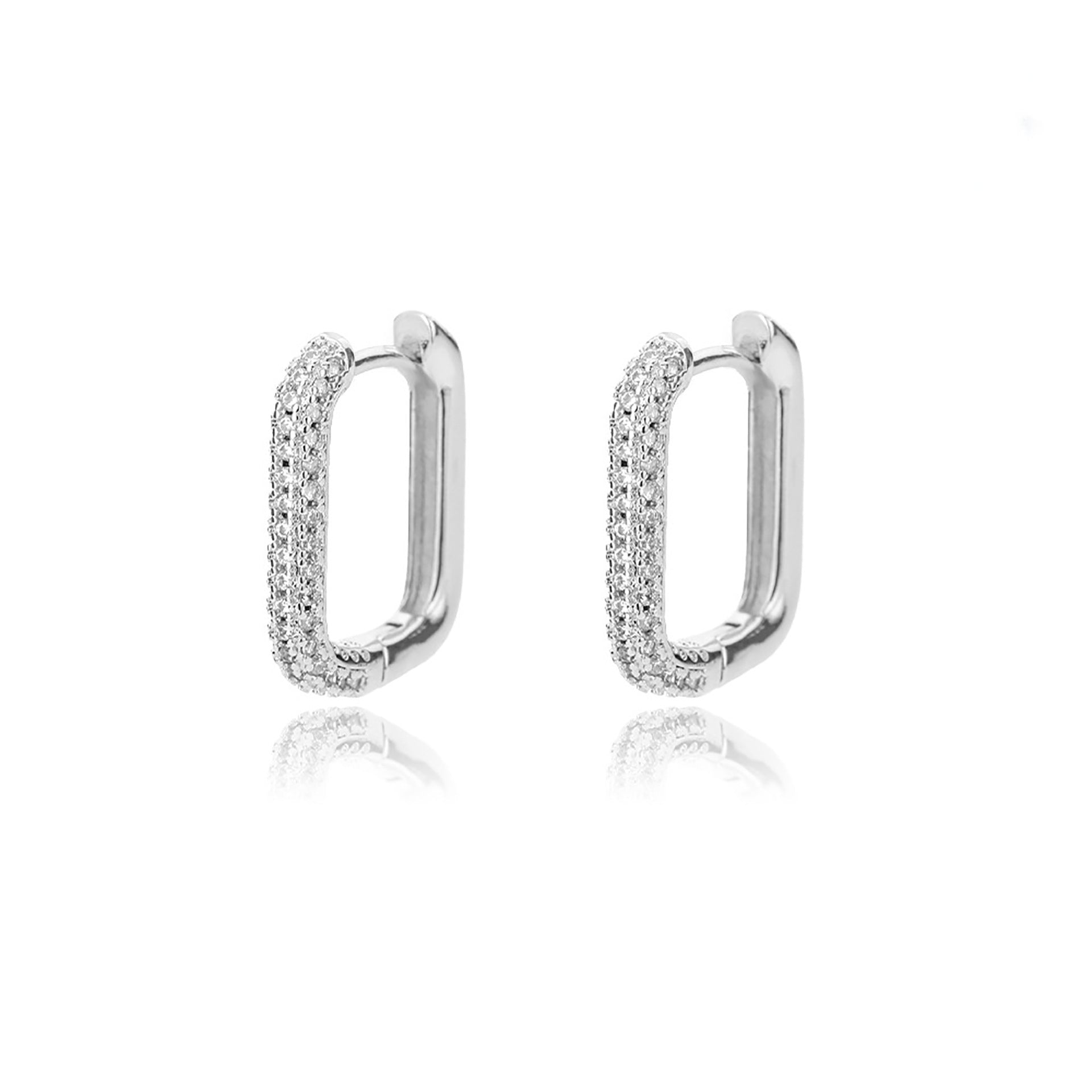Celestia Luna Pavé Huggie Earrings