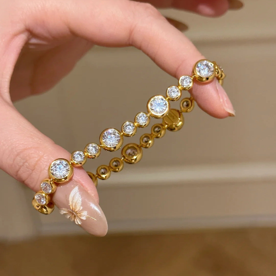 Vintage Bubble Crystal Tennis Bracelet