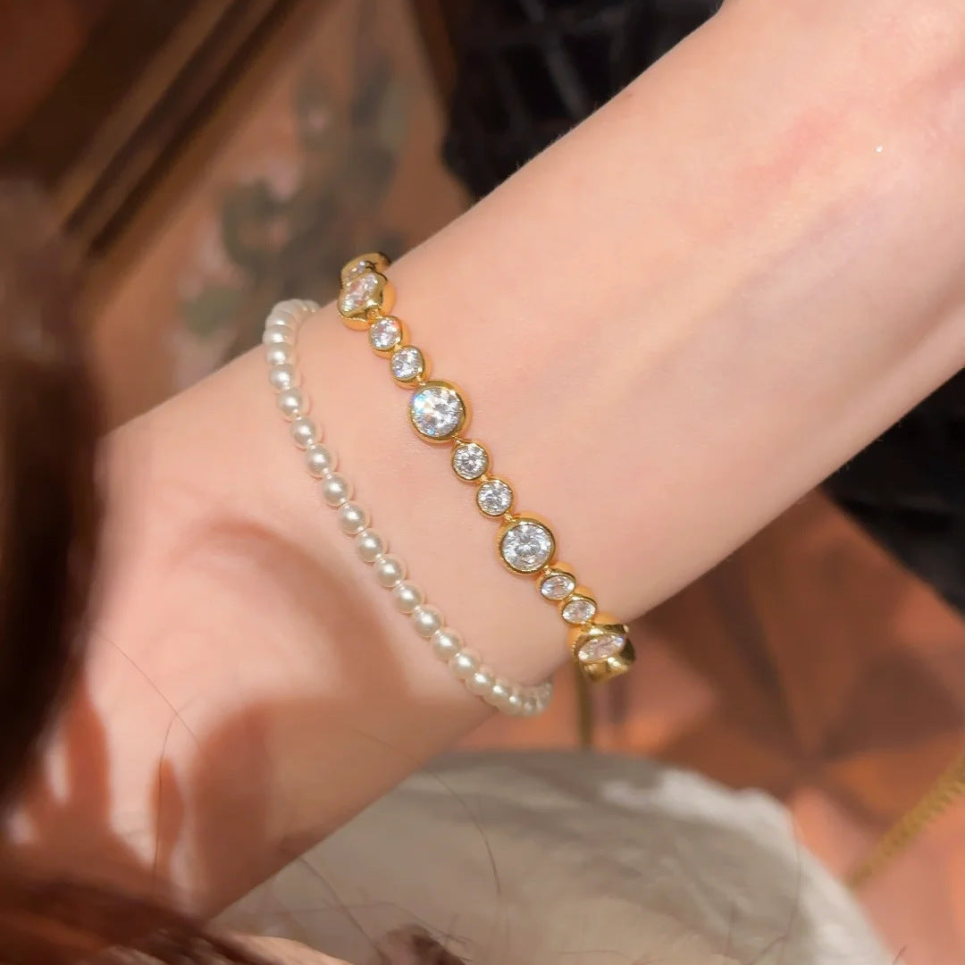 Vintage Bubble Crystal Tennis Bracelet
