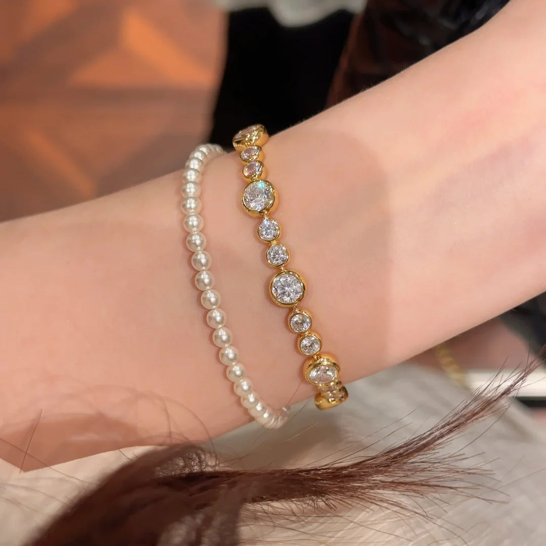 Vintage Bubble Crystal Tennis Bracelet