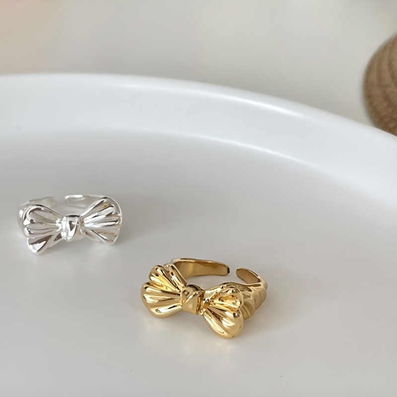 Copper Elegant Bow Open Ring