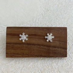 Snow Blossom Sterling Silver Stud Earrings