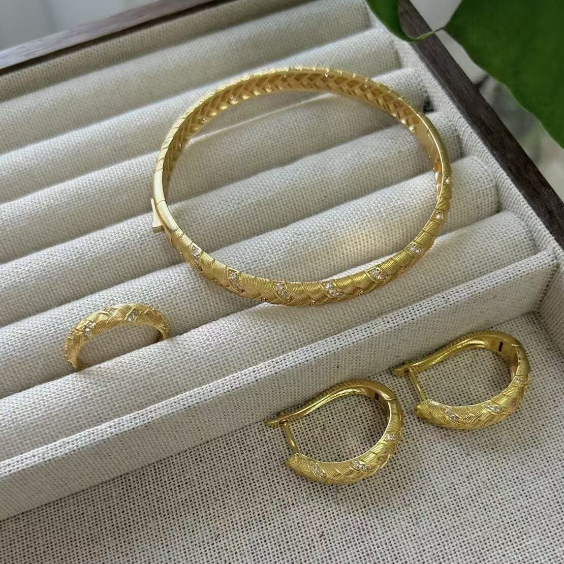 Braided Gold & Silver Jewelry Set