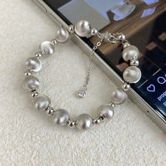 S999 Sterling Silver Luna Cat Eye Bracelet