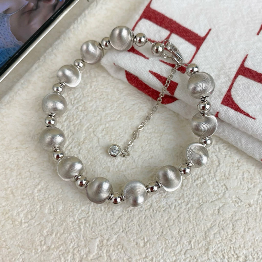 S999 Sterling Silver Luna Cat Eye Bracelet