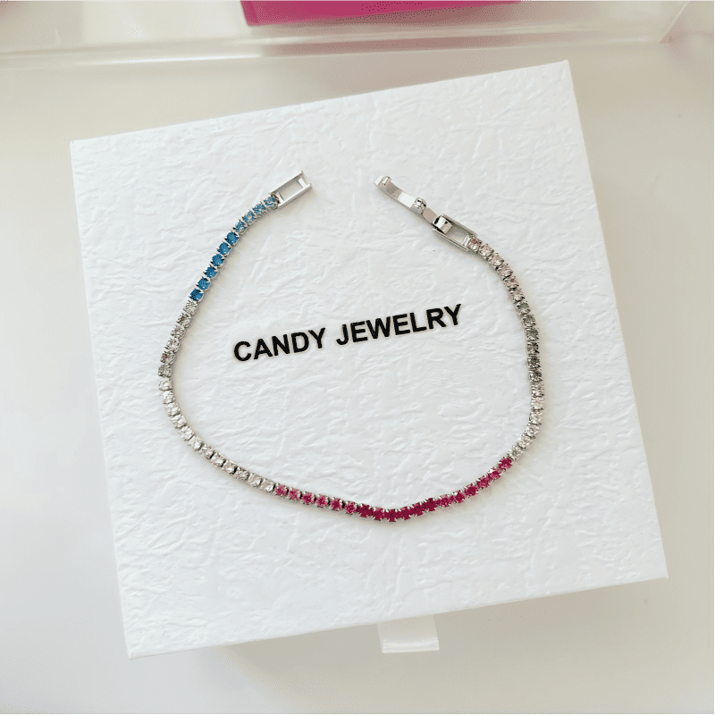 Aurora Rainbow Crystal Tennis Bracelet
