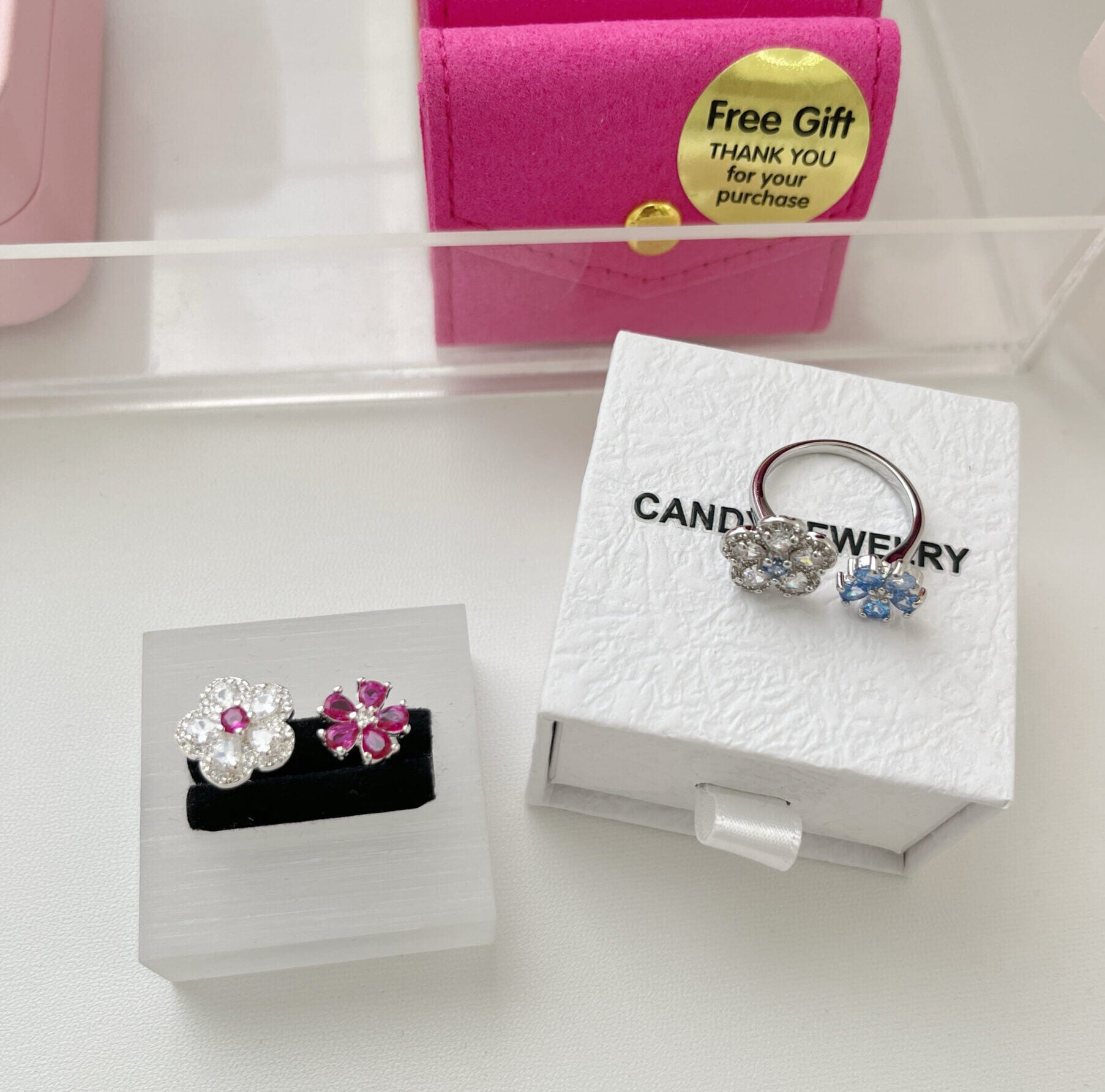 Blossom Duo Floral Open Ring