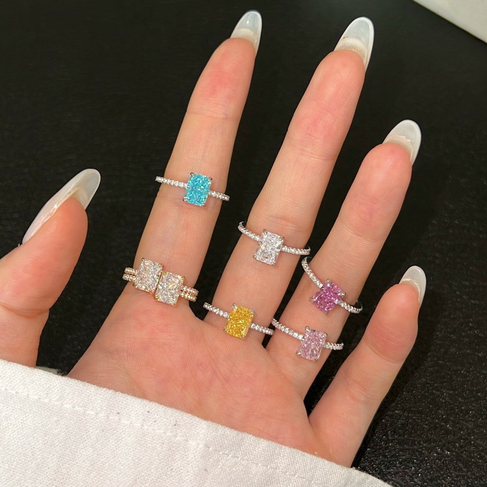 S925 Sterling Silver Radiant Bloom Ring