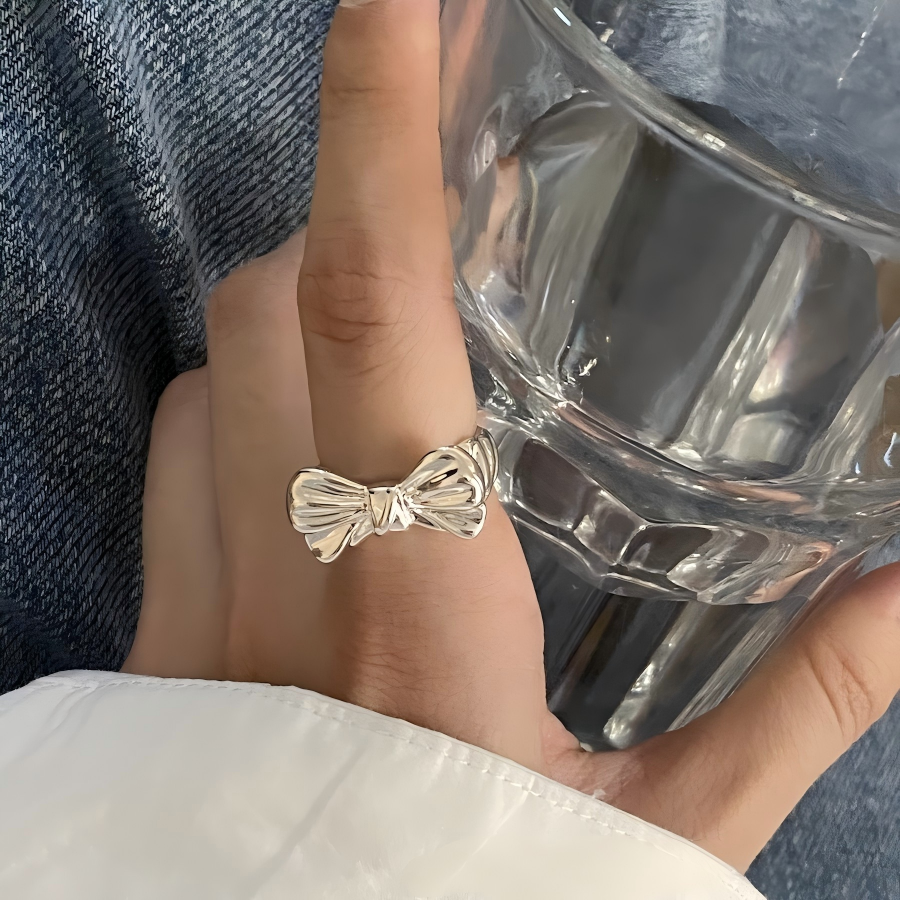Copper Elegant Bow Open Ring
