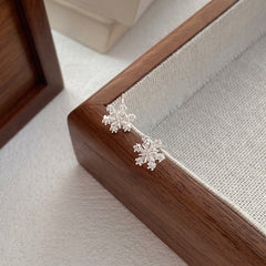Snow Blossom Sterling Silver Stud Earrings