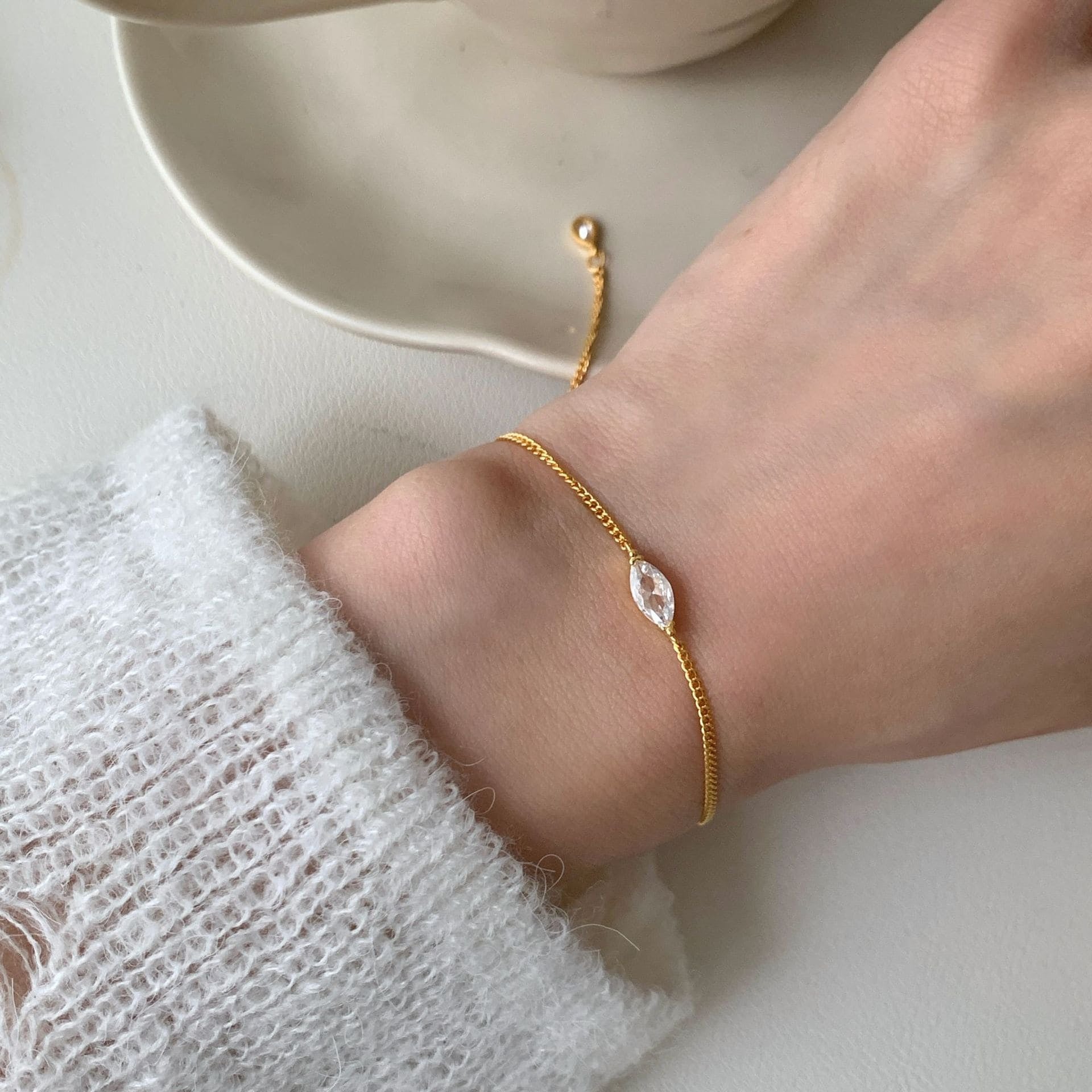Celeste Marquise Sterling Silver Bracelet