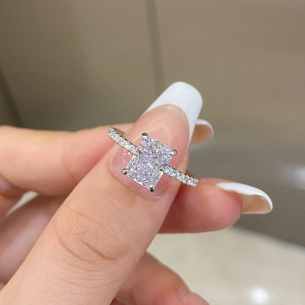 S925 Sterling Silver Radiant Bloom Ring