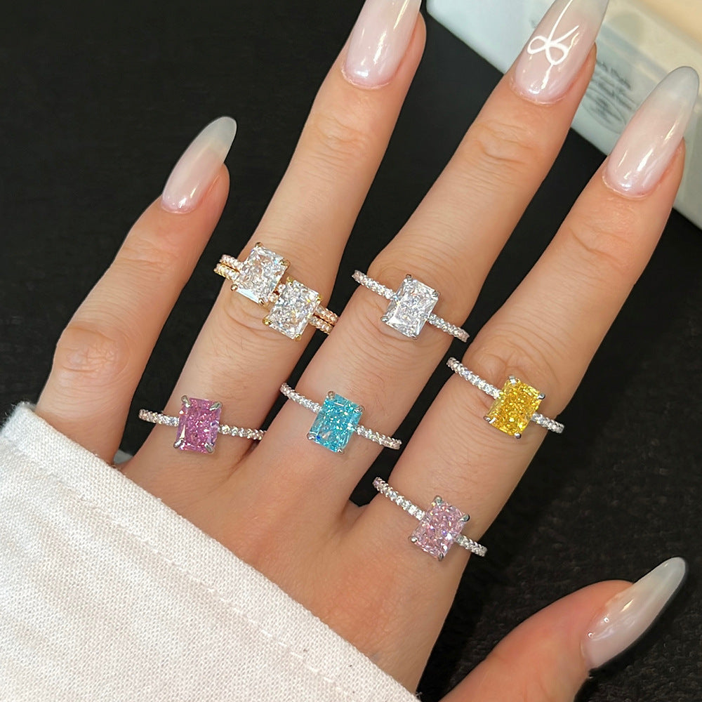 S925 Sterling Silver Radiant Bloom Ring