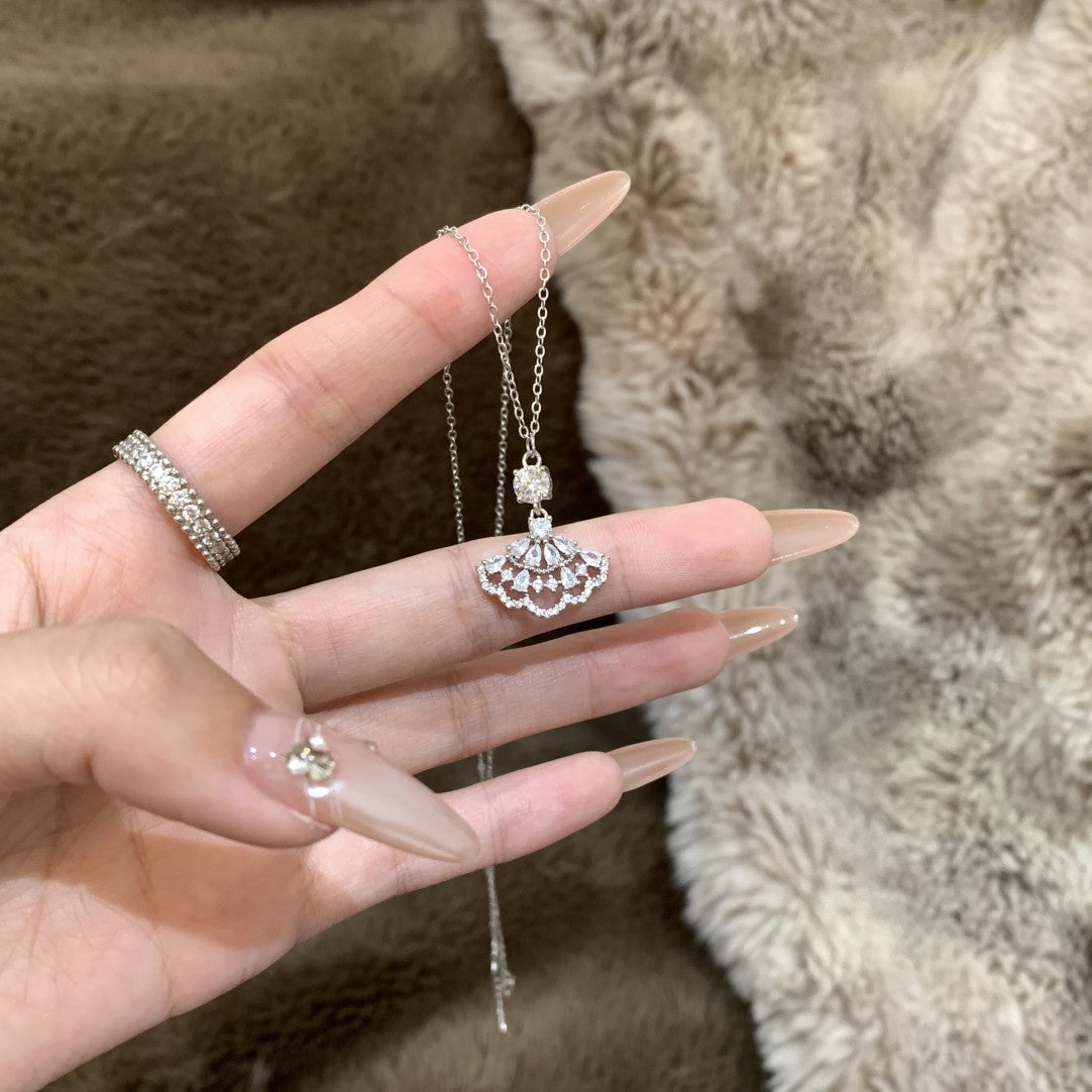 Celestia Fan Sterling Silver Necklace